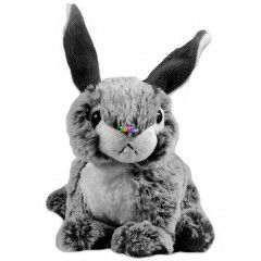 l nyuszi plssfigura - szrke, 13 cm