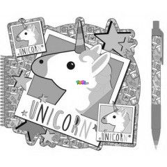 Unikornis mints, formzott notesz tollal