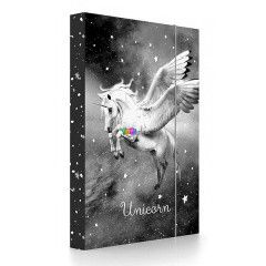 Unikornis mints fzetbox - A4, lila-zld