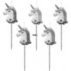 Unikornis tmj gyertyacsomag - 5 darabos