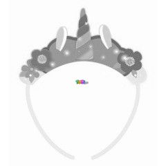 Unikornisos papr tiara, 4 darabos