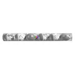 Virg mints hsvti tojs hengerben, zld, 6 cm, 6 darabos szett
