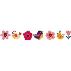 Virgok s madrkk girland - 270 cm