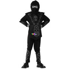Vrs koponya ninja jelmez - 120-130 cm-es mret, piros