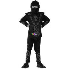 Vrs koponya ninja jelmez - 130-140 cm-es mret, piros