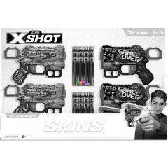 X-Shot - Skins szivacslv fegyverkszlet - 4 db-os