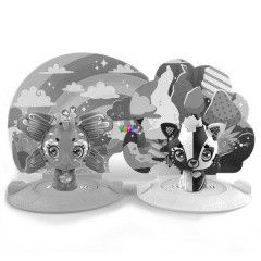 Zoobles - Kisllat csomag, 2 db-os - Rainbow Butterfly s Black and White Fox